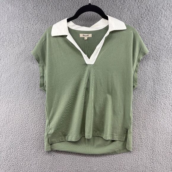 Madewell relaxed polo tee in Aloe Green Size Extra Small XS NWT - Picture 7 of 11